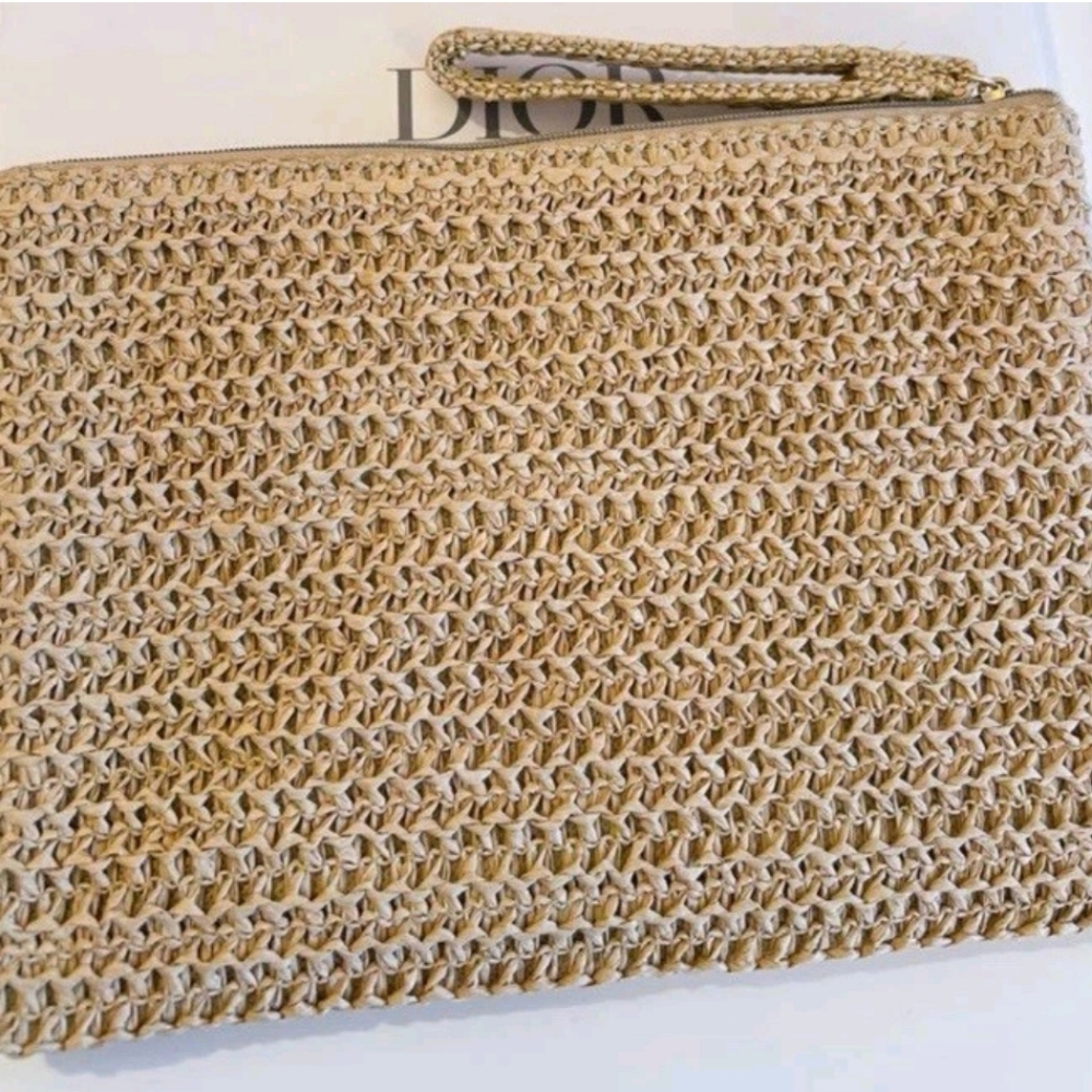 Dior Raffia Wristlet Pouch - Picture 3 of 3